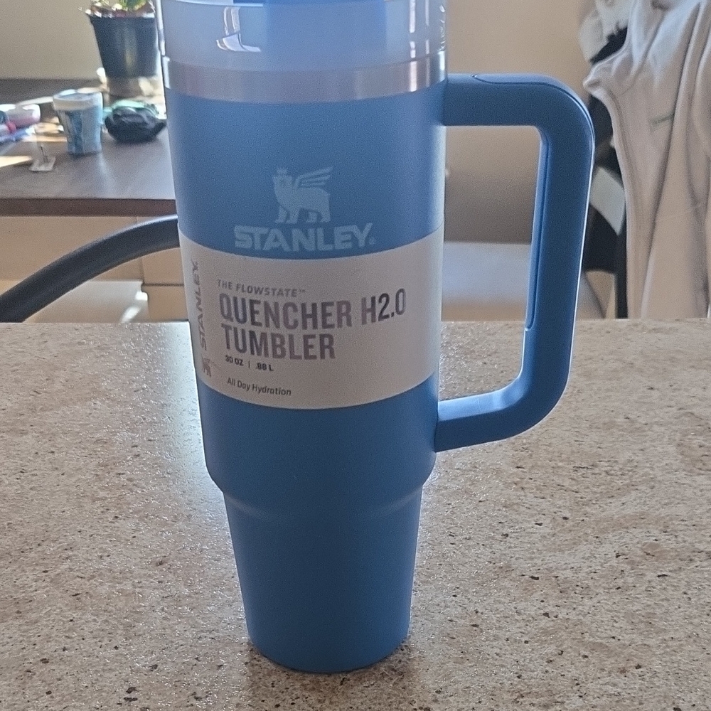 Stanley Blue FlowState Tumbler Color Azure 30oz Has A Little Dent